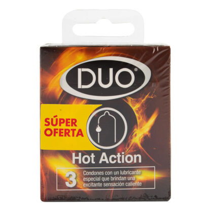Preservativos DUO Hot Action 3Unds S.o - Drogueria Calle 5ta Precio en Rebaja
