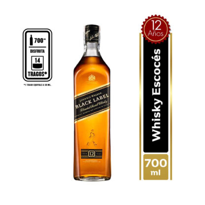 Whisky Johnnie Walker Black Label 700mL - Drogueria Calle 5ta Precio en Rebaja