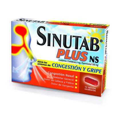 Sinutab Plus Ns 12 Tab - Drogueria Calle 5ta Precio en Rebaja