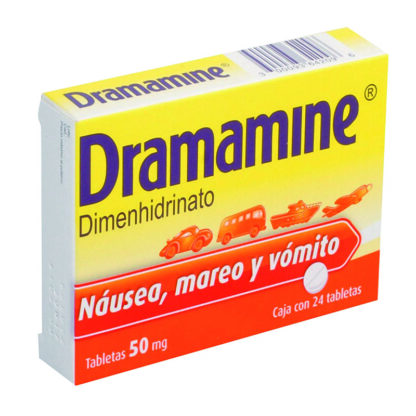 DRAMAMINE 50mg 24 Tabletas - Drogueria Calle 5ta Precio en Rebaja
