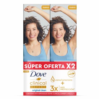 2 Desodorantes DOVE Clinic Expertaer 91 G 150mL - Drogueria Calle 5ta Precio en Rebaja