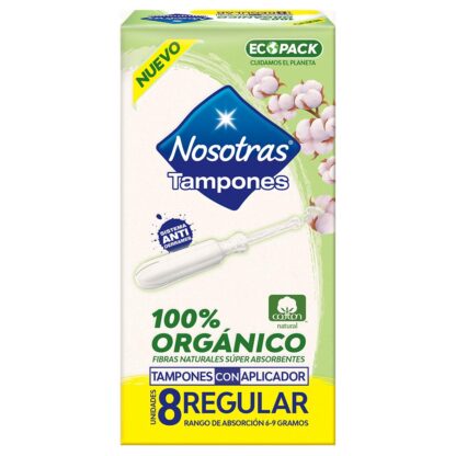 Tampones NOSOTRAS con Aplic.reg Organico 8 Ud - Drogueria Calle 5ta Precio en Rebaja