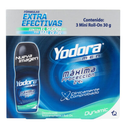 Desodorante YODORA Minirollon DINAMIC 30gr 3 Unds H - Drogueria Calle 5ta Precio en Rebaja