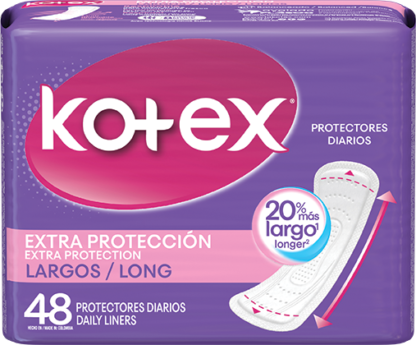 Protectores Diarios KOTEX Largos 48 Unds