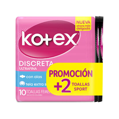 Toallas KOTEX DISCRETA 10UND PROM.2 TOA - Drogueria Calle 5ta Precio en Rebaja