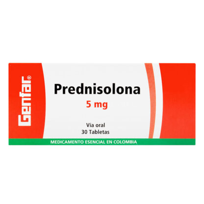 PREDNISOLONA 5mg 30 Tabletas GF - Drogueria Calle 5ta Precio en Rebaja