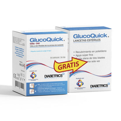 Tiras Reactivas GLUCOQUICK 50grTS Lancetas 50 - Drogueria Calle 5ta Precio en Rebaja