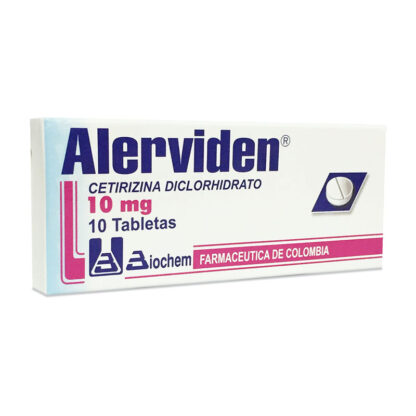 ALERVIDEN 10mg 10 Tabletas - Drogueria Calle 5ta Precio en Rebaja