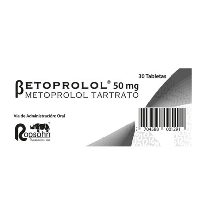 Betoprolol 50mg 30 Tab - Drogueria Calle 5ta Precio en Rebaja