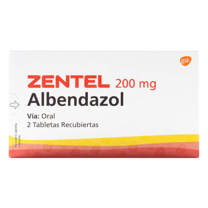 ZENTEL 200mg 2 Tabletas - Drogueria Calle 5ta Precio en Rebaja