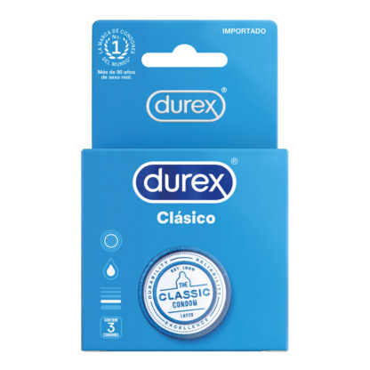 Preservativos DUREX Clasico 3Unds - Drogueria Calle 5ta Precio en Rebaja