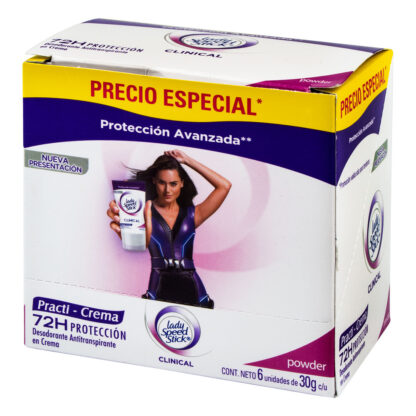 Desodorante LADY SPEED STICK Clincal Crema 30gr 6Unds - Drogueria Calle 5ta Precio en Rebaja