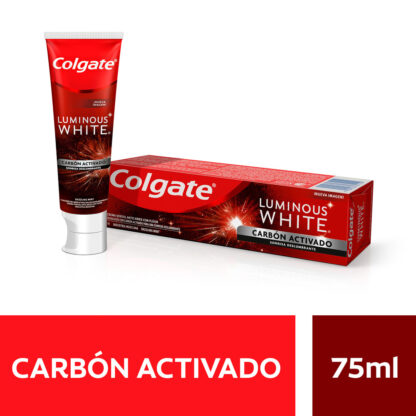 Crema COLGATE Luminous White Carbon Activado 75ml - Drogueria Calle 5ta Precio en Rebaja