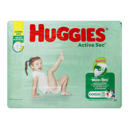 Pañales HUGGIES Active Sec Et.6 XXXG 30Unds - Drogueria Calle 5ta Precio en Rebaja