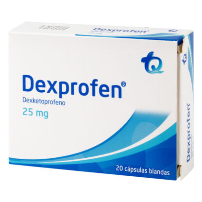 Dexprofen 25mg 20 Cápsulas Tq - Drogueria Calle 5ta Precio en Rebaja