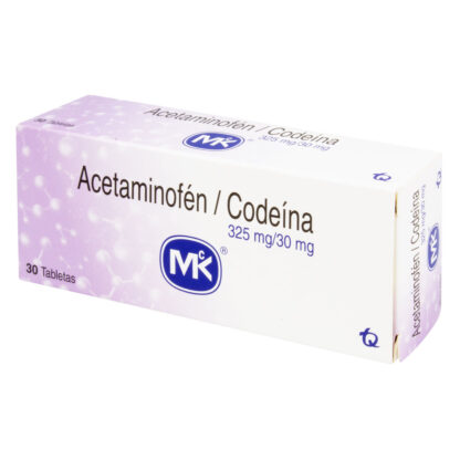 ACETAMINOFEN + Codeina 325 / 30mg 30 Tabletas MK - Drogueria Calle 5ta Precio en Rebaja