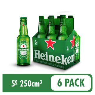 Cerveza Heineken 250mL X 6 Botellas