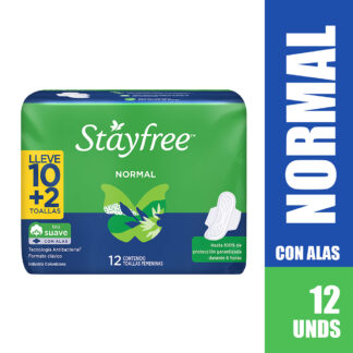 Toallas Stayfree Esp.alas Pack 12 Und