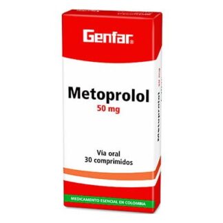 METOPROLOL 50mg 30 Tabletas GF