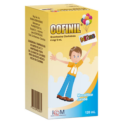 Cofinil 4mg Ninos Jarabe 120mL ICOM - Drogueria Calle 5ta Precio en Rebaja