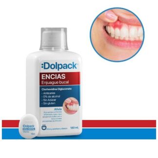 Enjuague Bucal Dolpack Encias clorhex 180ml + seda dental