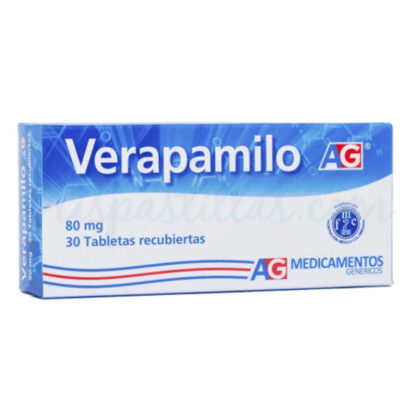 VERAPAMILO 80mg 30 Tabletas AG - Drogueria Calle 5ta Precio en Rebaja