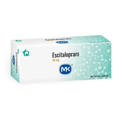 Escitalopram 20mg 30 Tabletas Rec MK