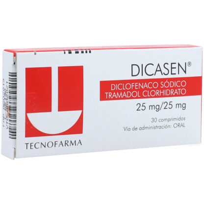 Dicasen 25mg 30 Comp - Drogueria Calle 5ta Precio en Rebaja