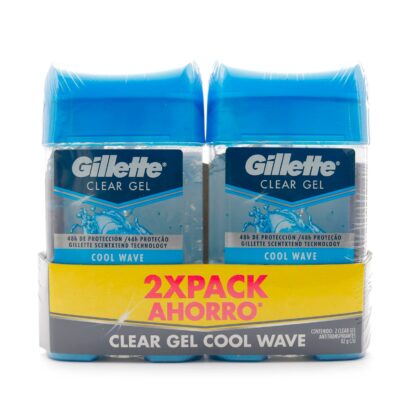 2 Desodorante GILLETTE Gel Cool Wave 82gr GILLETTE