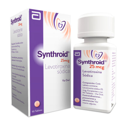 SYNTHROID 25MCG Frasco 90 Tabletas - Drogueria Calle 5ta Precio en Rebaja