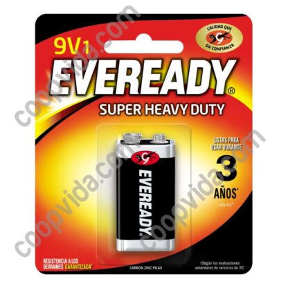 Pila EVEREADY Cuadrada 9v1