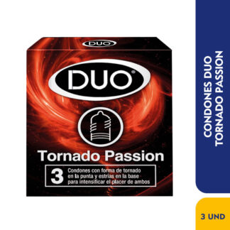 Preservativos DUO Tornado Passion 3 Unds S.o