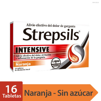STREPSILS INTENS.Naranja sin AZUC.16 TAB - Drogueria Calle 5ta Precio en Rebaja