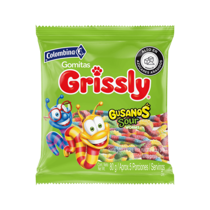 Gomas GRISSLY Gusanos 80gr