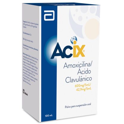 Acix Polvo Suspensión 600mg - 42.9 mg / 5ml 100mL - Drogueria Calle 5ta Precio en Rebaja