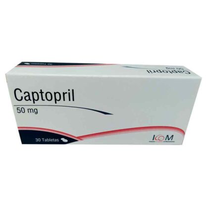CAPTOPRIL 50mg 30 Tabletas ICOM MQ