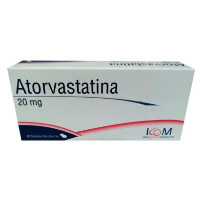 ATORVASTATINA 20mg 30 Tabletas ICOM MQ