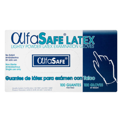 Guante Examen ALFA Latex 100Unds L