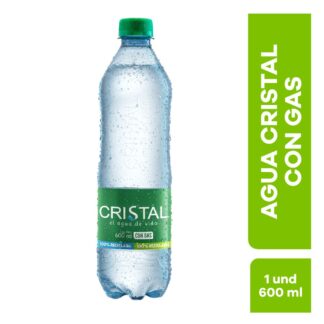 Agua CRISTAL con Gas 600mL