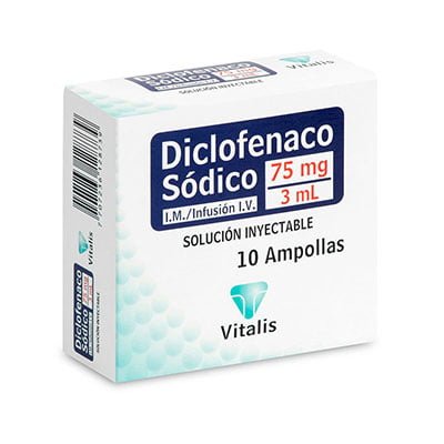 DICLOFENACO 75mg / 3mL 10 Amp Vt - Drogueria Calle 5ta Precio en Rebaja