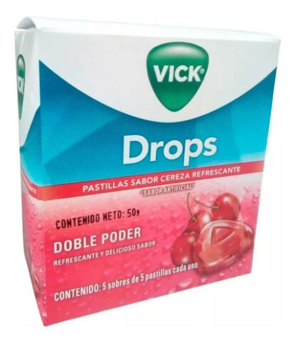 VICK Cherry Drops 5 Sobres 5 Pastillas