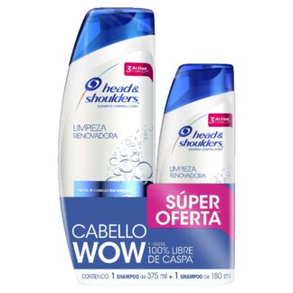 Shampoo H&S Limpieza Renovadora 375mL+180mL