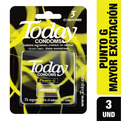 Preservativos TODAY Punto G 3Unds - Drogueria Calle 5ta Precio en Rebaja