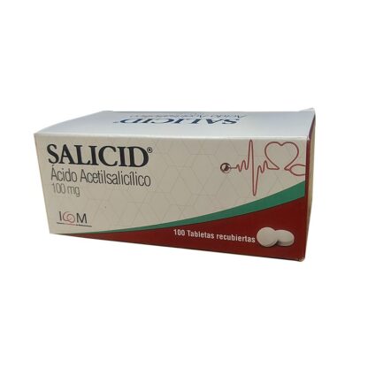 Salicid 100mg 100 Tabletas ICOM - Drogueria Calle 5ta Precio en Rebaja