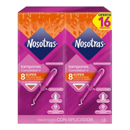 Tampones NOSOTRAS Aplicador Super 16Unds - Drogueria Calle 5ta Precio en Rebaja