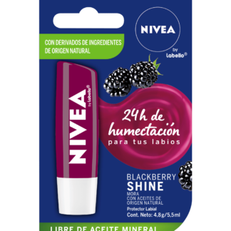 Protector Labial NIVEA BLACKBERRY SHINE MORA