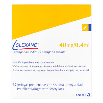 Clexane Inyectable 40mg / 0.4ml 10 Jeringas Prellenadas