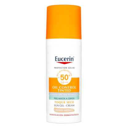 Protector Solar Eucerin Oil Seco Tono Med 50ml