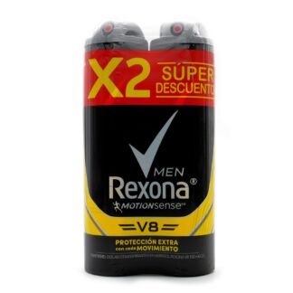 2 Desodorante REXONA Spray Men V8 90gr Super Ofe