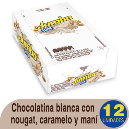 Chocolatina JUMBO FLOW BLANCA 12Und 576gr